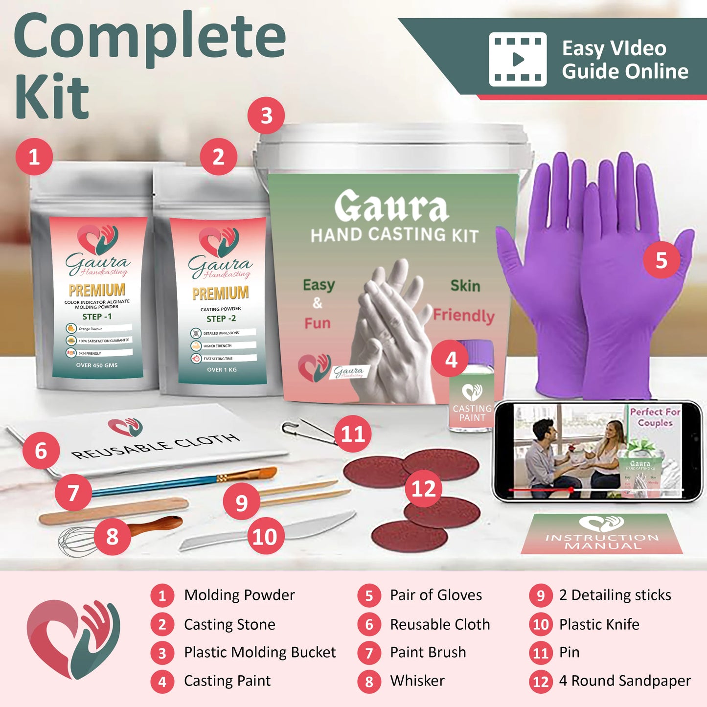 Premium Couple Hand Casting Kit